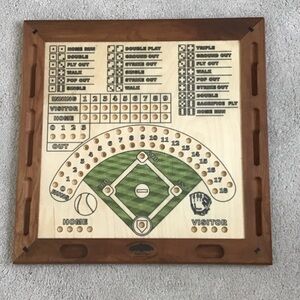 Classic Wooden Baseball Scoreboard Game